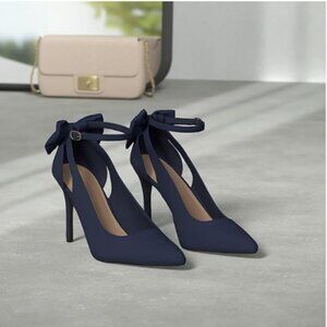 Fashare Women's High Heels Bow Tie Back Sexy Stiletto Ankle Strap